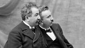 46 / The Lumiere Brothers (Auguste and Louis).Pioneers of the cinema with their 'cinematograph'.Their films "Workers Leaving the Lumière Factory", "Arrival of a Train at a Station" are still discussed to this day. You can't write film history without them.