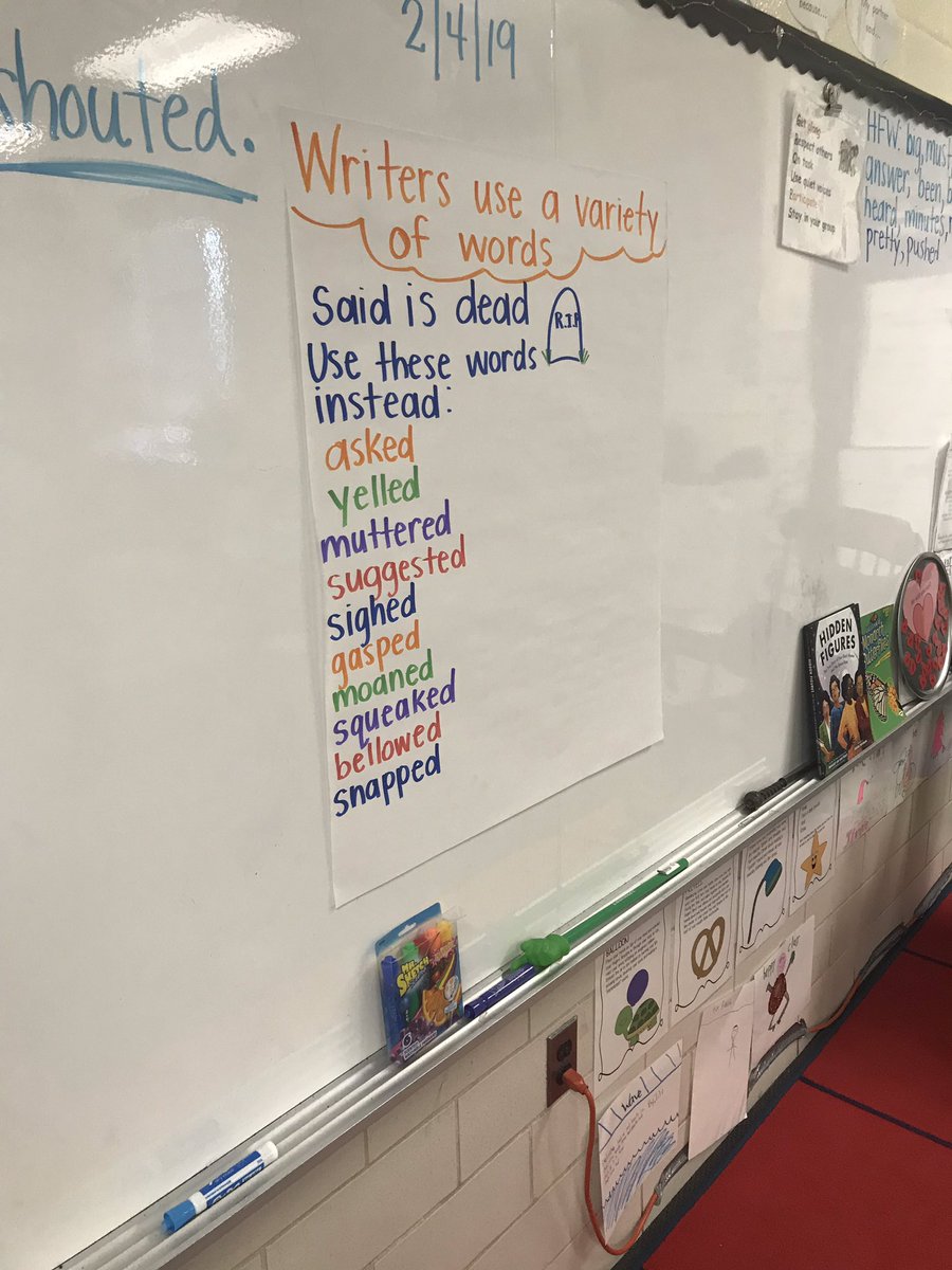 classofMsH's tweet photo. Ss work on word choice and dialogue today during writing workshop @GunpowderEl @BCPS_ELA https://t.co/TXxwdPaEv0