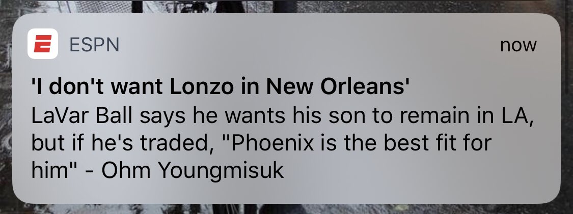 LaVar, the feeling is mutual sir. We don’t want the drama circus you bring to the table. Nola crazy enough already.