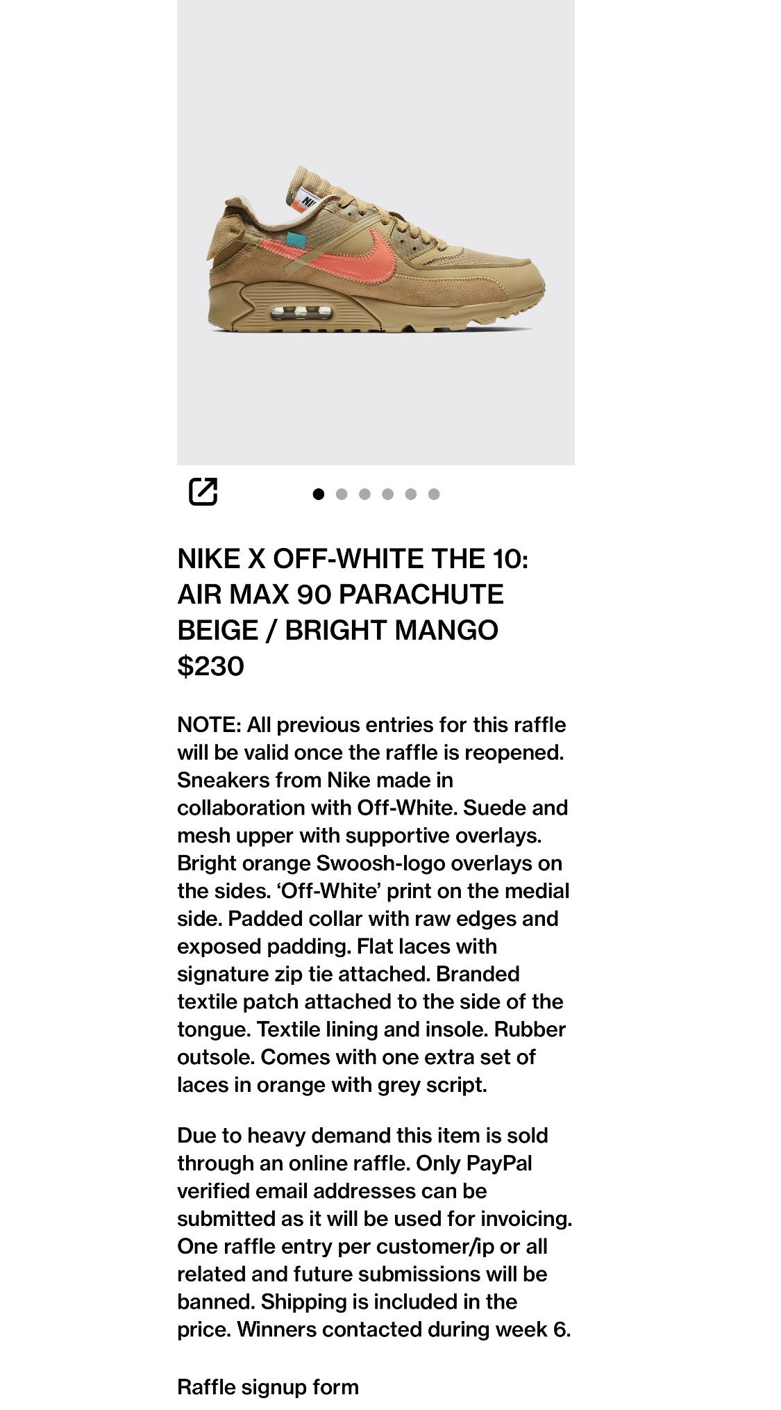 on X: "Off-White x Nike Air Max online raffles open via Trea-bien Black https://t.co/bBMaqUR89w Desert #snkr_twitr https://t.co/ctnFIZcDAo" / X