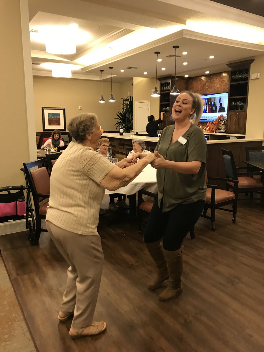 HeartisCL's tweet photo. Jerri and Becky don't need a reason to cut a rug.  Just give them some good music and a little space on the floor!  Our Mix and Mingles ROCK!  #FrontierCulture #HeartisCulture https://t.co/GOpqN6yPti