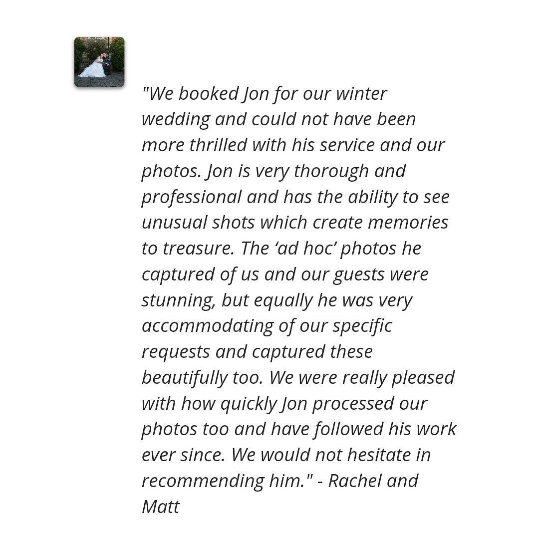 JonRicksPhotos's tweet photo. A wonderful #testimonial 
www.jonathanricksphotography

#weddingphotographer #wedding #photographer #engagement #bridetobe  #registered #whitewine  #weddingphotographerbristol #bristol #uk #overseas #Events #celebrations #nofilter #instagram  #twitter #hireaphotographer https://t.co/vyeRdwdZm0