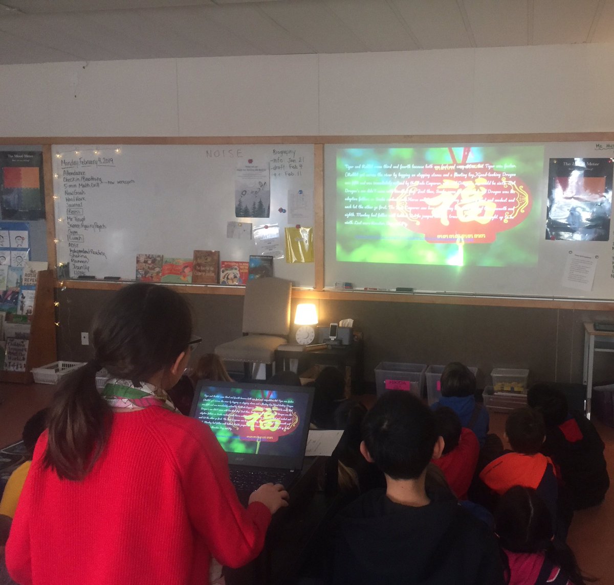 MsKHikida's tweet photo. Today, a student asked me if she could share a Google Slides presentation she made (all on her own time) about Lunar New Year.  Love seeing students take on personal passion projects. https://t.co/H9nUqtzyWZ