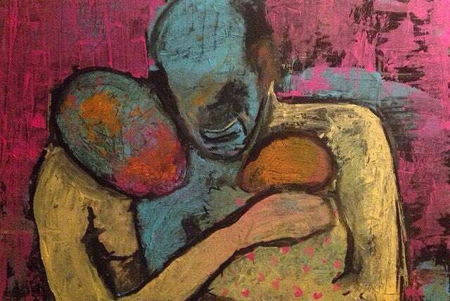 teganjamesart's tweet photo. Thanks for following @teganjamesart  —> @MattStout07 
This is ‘LoveWins’, a painting I did based off a photo by Lindsay Foster, of two dads meeting their newborn son for the first time.
#teganjamesart #LoveWins https://t.co/Ll9YsdJ8KV