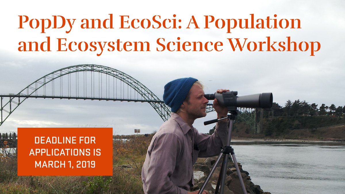 osufwcs's tweet photo. "PopDy and EcoSci" will be an all expenses paid, 2-week workshop for undergraduates and newly graduated Bachelor's degree recipients taking place in Newport, OR on June 16-28, 2019.

To learn more and apply, please check out the website!

https://t.co/HLlWTOJClv https://t.co/D9wppnV10k