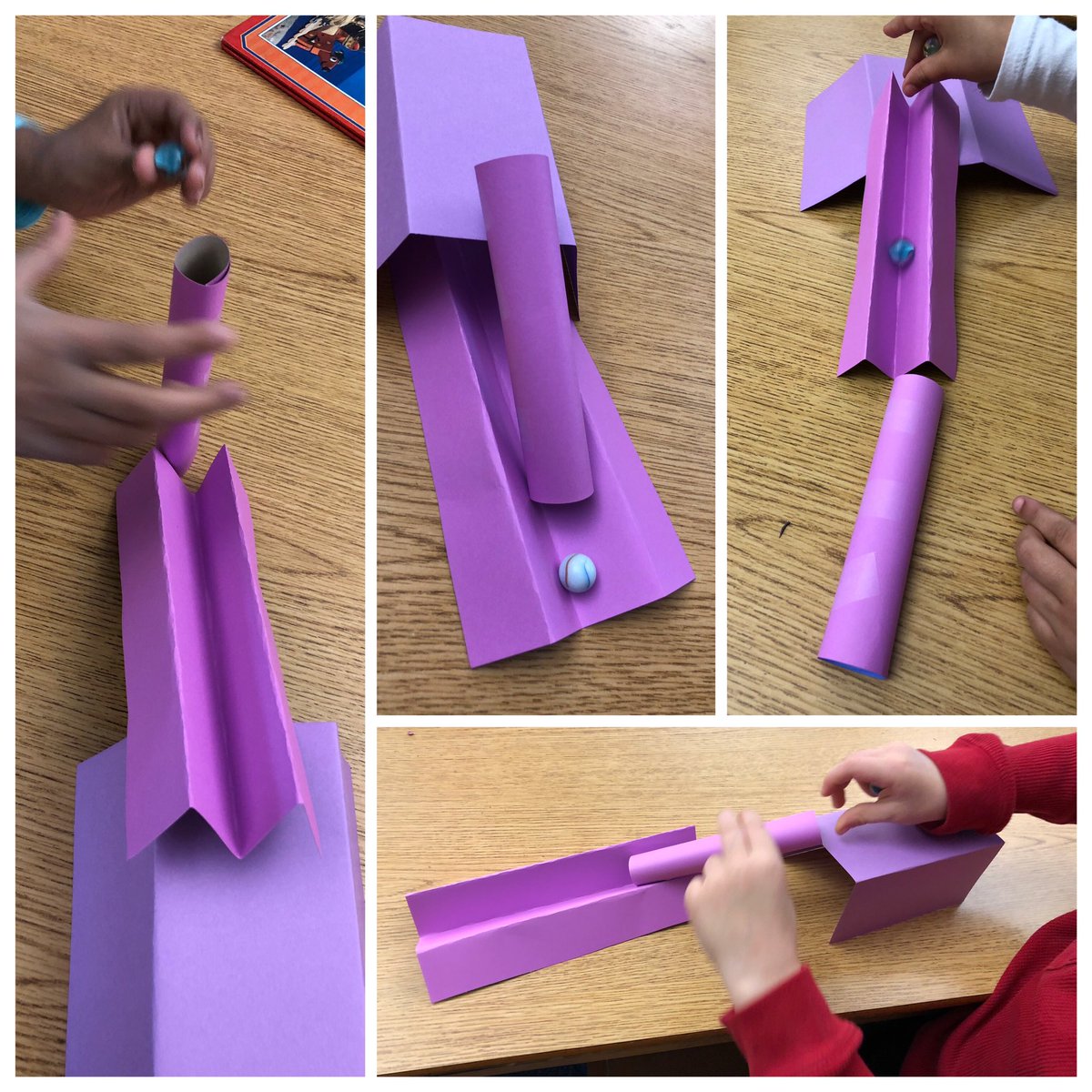 kidreads's tweet image. Kindergarten students build marble runs to learn about debugging, frustration and perseverance before they officially start coding on computers using @codeorg #CSFundamentals