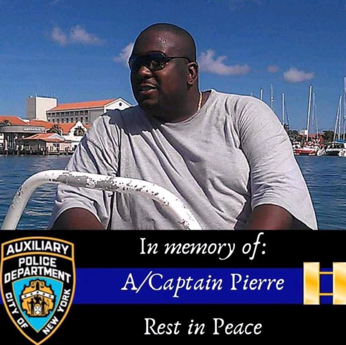 NYPDauxiliary's tweet photo. Funeral information for @NYPD66Pct  A/Capt Pierre is as follows:
Wake will be held at Guarino Funeral Home of Canarsie on Friday 2/8 from 4-9pm. Funeral mass will be held at International Baptist Church on Saturday 2/9 from 9-11 am. https://t.co/3gTNbLOhg4