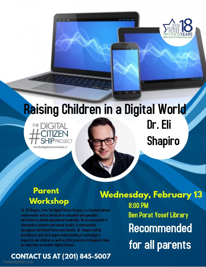 Looking forward to speaking to the #parents of <a href="/Ben_Porat_Yosef/">BenPoratYosef</a>! #DigitalCitizenship