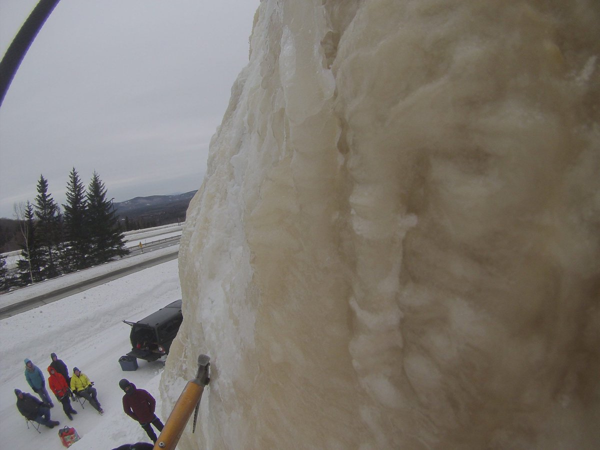 TeamHunterWendy's tweet photo. View from #gopro during my climb ๐ฎ #adaptiveiceclimbing #testingmylimits #CPdoesnotwin https://t.co/RMgNoKIUxD