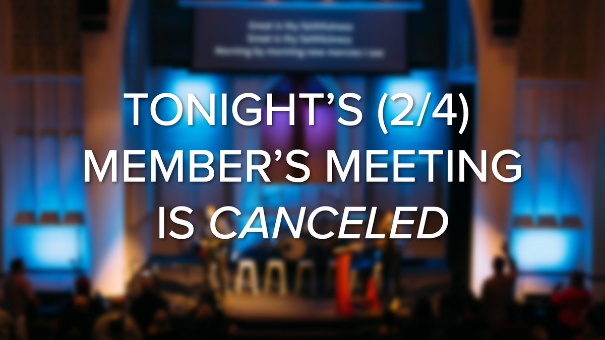 Cross &amp; Crown, due to inclement weather, tonight's Members Meeting is canceled. Your safety comes first and with the current state of the roads, we felt it was best that you stayed safe and warm at home. Please help us spread the word by letting everyone know! Stay safe today!