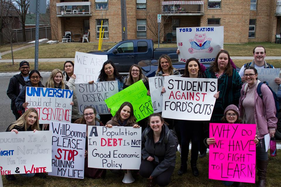 SAFCBrantford's tweet photo. Thanks for joining us today in Brantford & in collaboration w/ province-wide initiatives! @WillBoumaBrant your constituents want you to do your job and listen #defendOSAP #wearethestudents #OSAP #StudentsAgainstFordsCuts @fordnation #NotForThePeople #ForTheStudents #onpoli https://t.co/nVW8fd4yRg