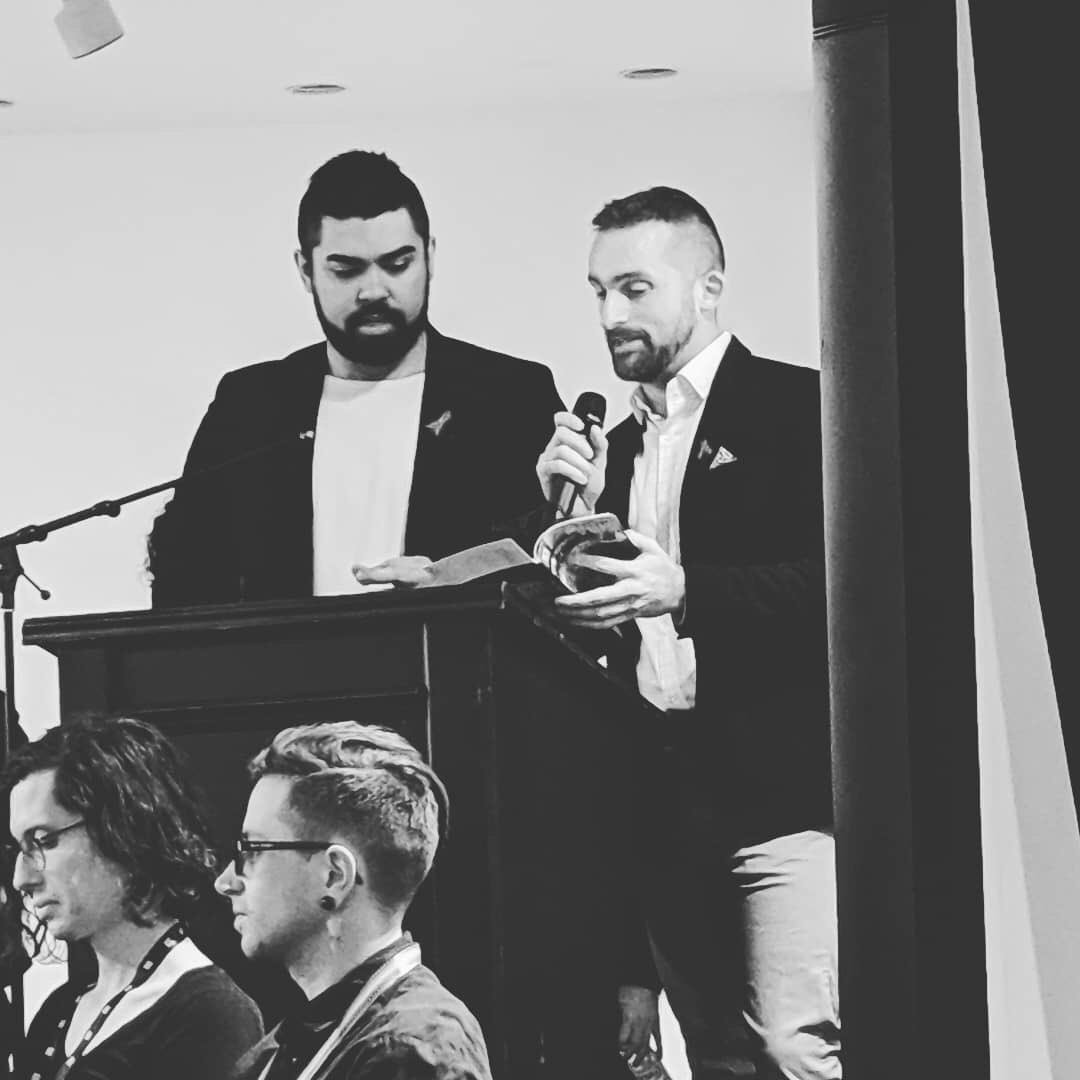 matthewhalse's tweet photo. Last night’s @ARTSIDA9 raised a whopping $145k for @ACCMTL! I got to announce a commitment to @SextEdMTL to bolster their treatment information and referrals into care. (Also got an amazing piece of art!) https://t.co/3LglciUTzl