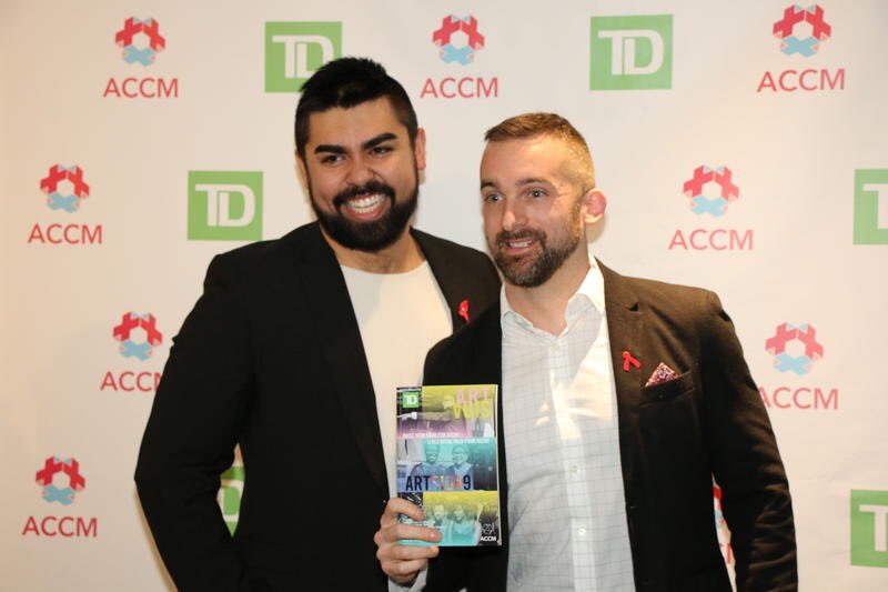 matthewhalse's tweet photo. Last night’s @ARTSIDA9 raised a whopping $145k for @ACCMTL! I got to announce a commitment to @SextEdMTL to bolster their treatment information and referrals into care. (Also got an amazing piece of art!) https://t.co/3LglciUTzl