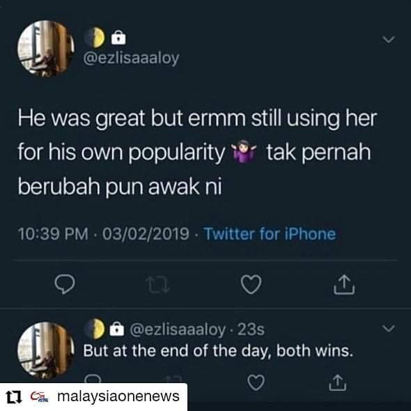 ShaniaBahar's tweet photo. @elfira_loy Tolong sampaikan kat adik awak, ' Shin Chan yang gunakan popularity pian. Akak dia stakat famous  kening nak fight2 nk mengata pian mcm tu plak. Sdr la diri el ur ntg dear' he won the best performance . He's creative! https://t.co/uMiocJcQ3h