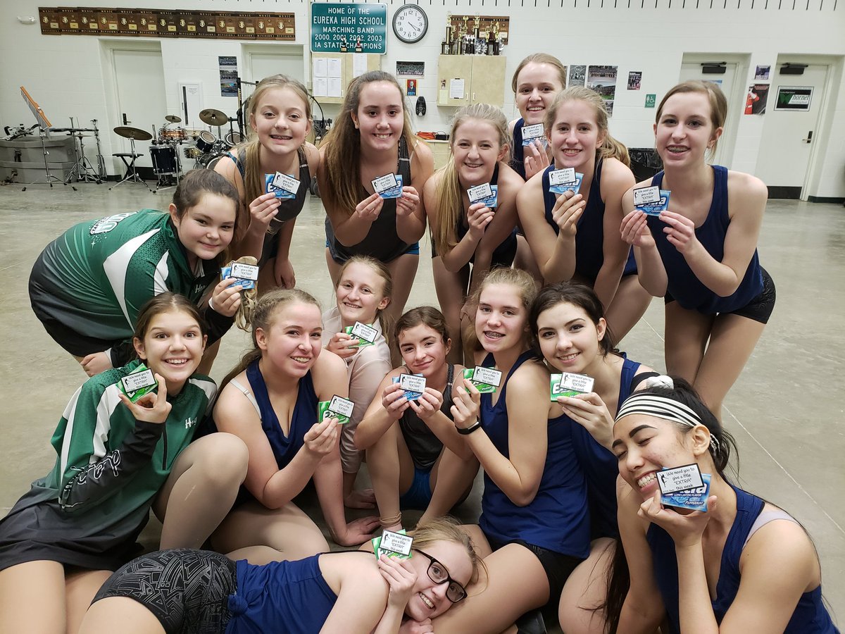DanceEureka's tweet photo. Time to give a little "EXTRA" this week! working on senior night performance today with High School Basketball Dance Team and cleaning Middle School. HS Competitive Team meets tonight on the gym floor. #IDTAState @IDTADanceFlag https://t.co/xsOFPblY57