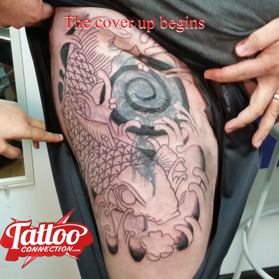 Tatt2Connection's tweet photo. The progress we on the #JapaneseKoi #Tattoo is really taking on a new look. #CoverUp #Tattoos #NJInk #GotInk? https://t.co/J35dz4nhxC