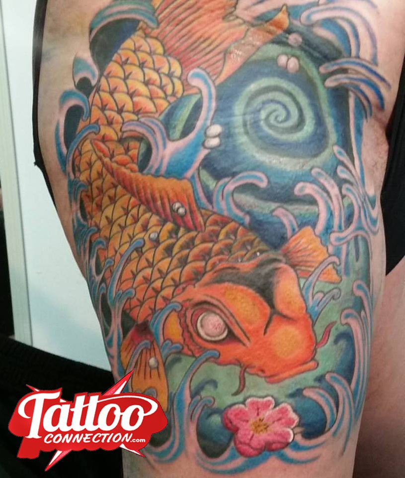 Tatt2Connection's tweet photo. The progress we on the #JapaneseKoi #Tattoo is really taking on a new look. #CoverUp #Tattoos #NJInk #GotInk? https://t.co/J35dz4nhxC