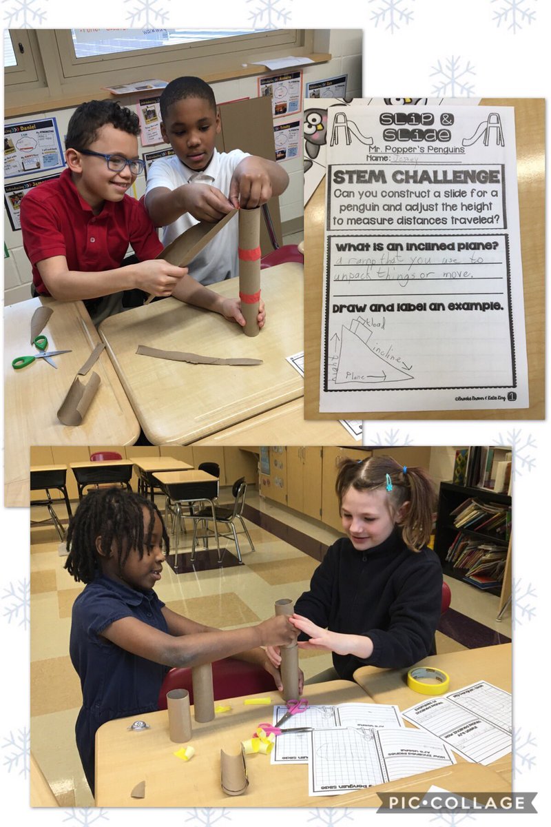 JenLJohnson3's tweet photo. Slip &amp; Slide STEM extension learning of #MrPoppersPenguins about inclines @MtHealthySchool  @MtHealthySouth @HamiltonCoESC #handsonlearning https://t.co/8guOBDTt5l