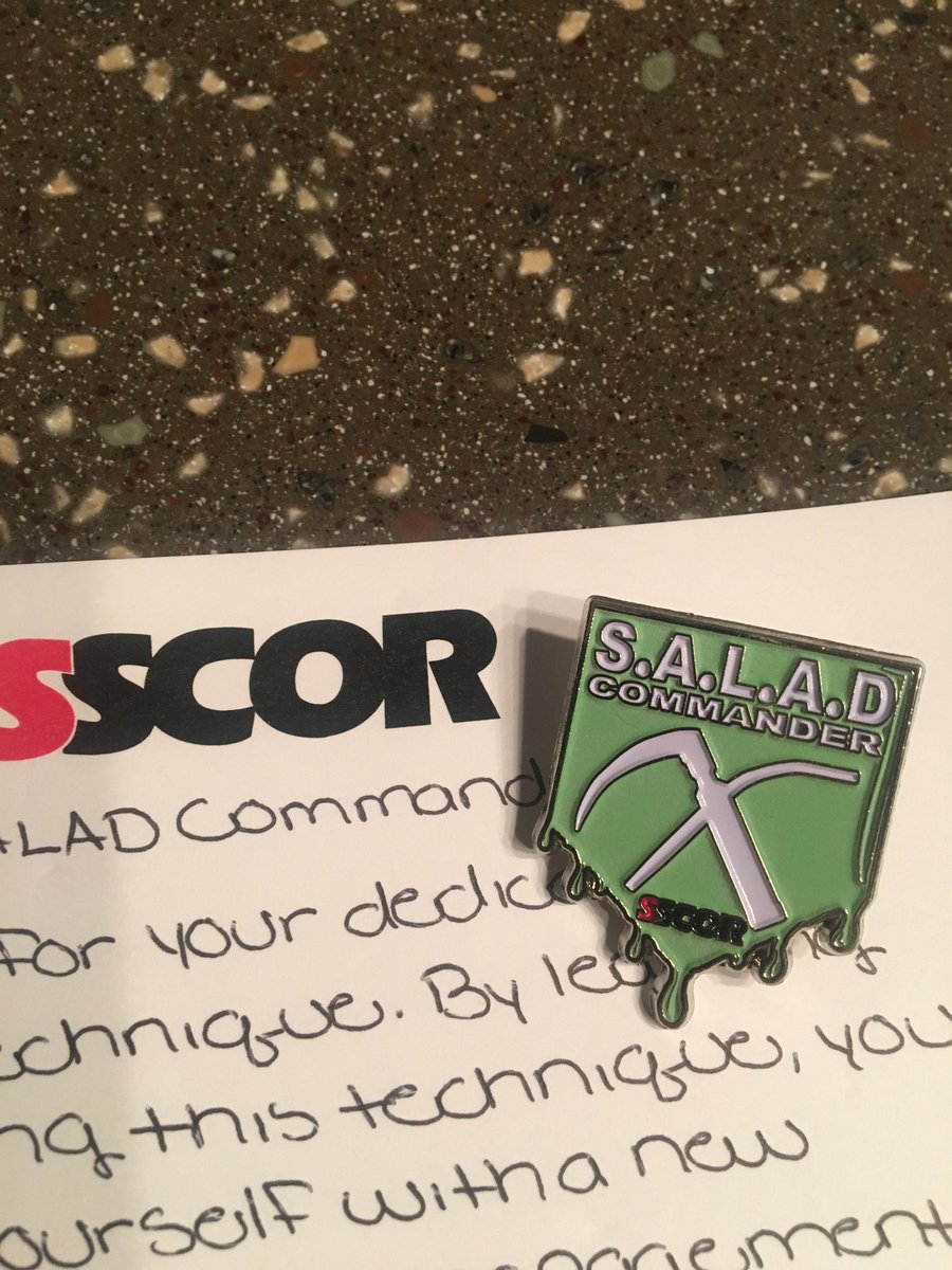 SALAD pins! Will reward my crews for use of technique ping <a href="/SSCORsuction/">SSCOR</a> <a href="/jducanto/">James DuCanto, M.D.</a>
