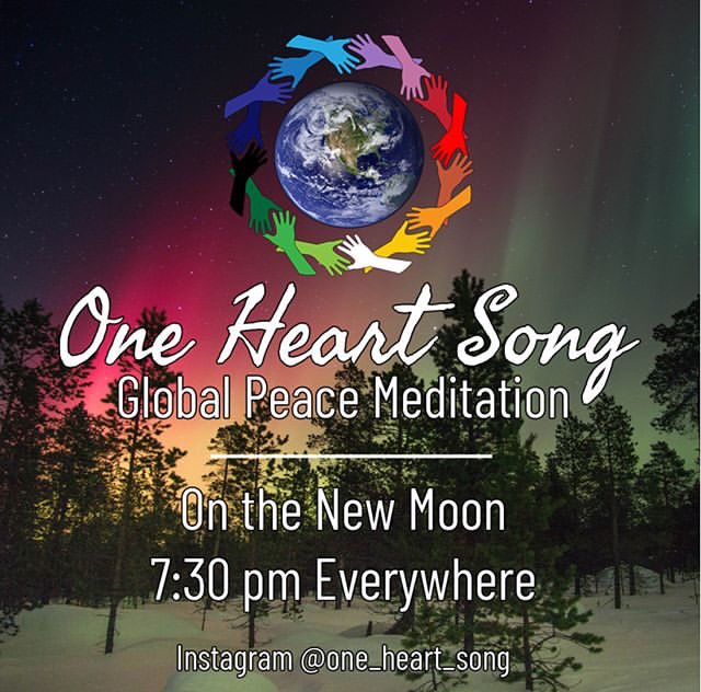 1heartsong's tweet photo. It’s #NewMoon #joinus Today! #OneHeartSong #globalpeacemovement sit down gather #friends 7:30pm in your time zone, your location for 30 min - 1hr focus on #worldpeace. #mindfulness #prayer #sing #chant #dance #bekindalways
#beopenminded
#bethechangeyouwishtosee
#brotherhood https://t.co/z539jQ12pr