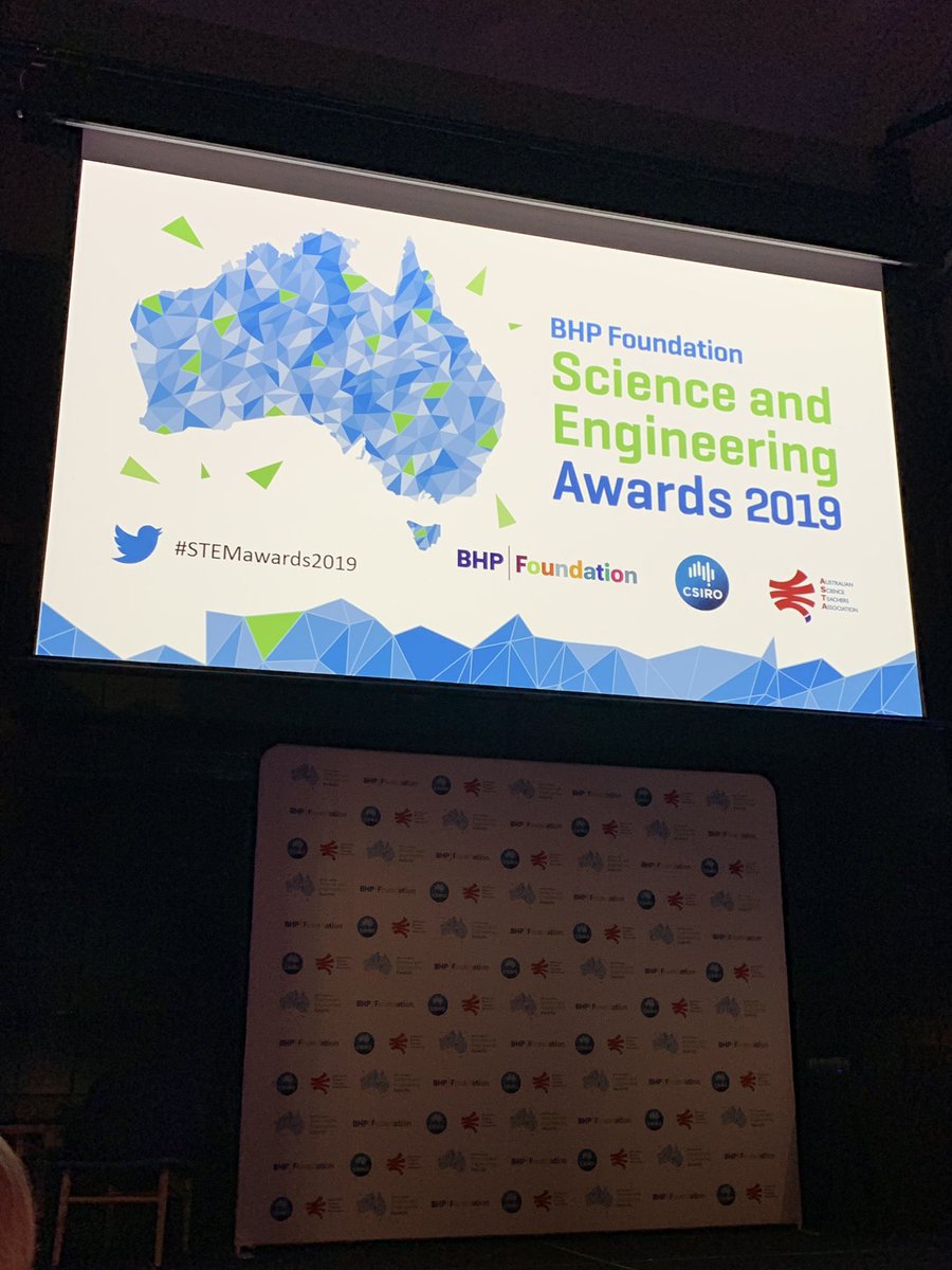marcuszipper's tweet photo. Start of a fantastic event hosted by @berniehobbs @CSIROnews @CSIROevents @bhp @ASTA_online #stemawards2019 https://t.co/RY2FfAE8KP
