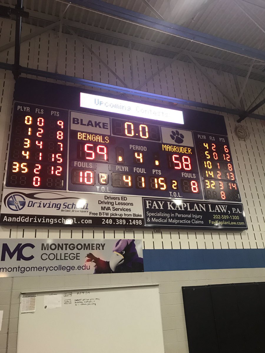 Blake wins! Miles Samuels with the game winning three!
