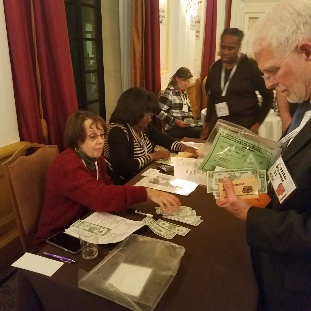 CCharitiesUSA's tweet photo. Sarah and Kim of @ccharitiesusa instruct #CSMG19 participants as they begin a real life poverty simulation helping them understand experiences of millions of persons and families living in poverty in the USA. #PovertyAwareness https://t.co/r717dkvOQm