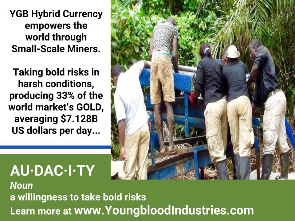 DrRYoungblood's tweet photo. #YGBHybridCurrency #AffixedTo24KGold #NewDigitalCurrency #SmallScaleMiners #Audacity #GoldRush #Mining #ForeverStrong #ForeverStable #BelieveInGold #GoldIsKing #HardPartDone #WeDidItForYou #BetterThanOil #TellItLikeItIs #NoBullJustFacts #TruthAboutGold #YoungbloodIndustries https://t.co/3PAdL0TYbO