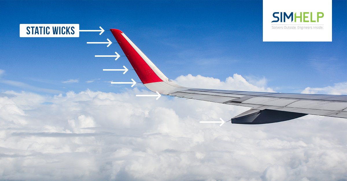 Static wicks are used as electrical conductors to facilitate the dispersion of the static electricity that builds up on the fuselage from friction of the air. They also allow the continuous satisfactory operation of on-board navigation and radio communication systems.