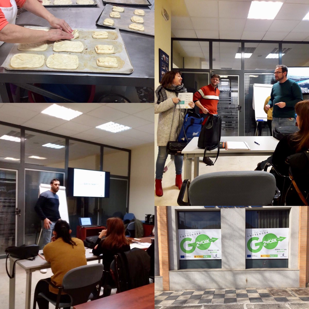 designetworking's tweet photo. Ayer en #coworkingCuenca: admirando la #esencia de los #coworkers de la edición 2 como @artesanascuenca, comiendo con las @azbagsdesign, escuchando a Jesús de #TopInnovations, para luego #sacarALaCalle y #enseñar a validar a los de la 3 @eoi #somoseoi #emprender #LeanStartup https://t.co/QCJYx5vuEB