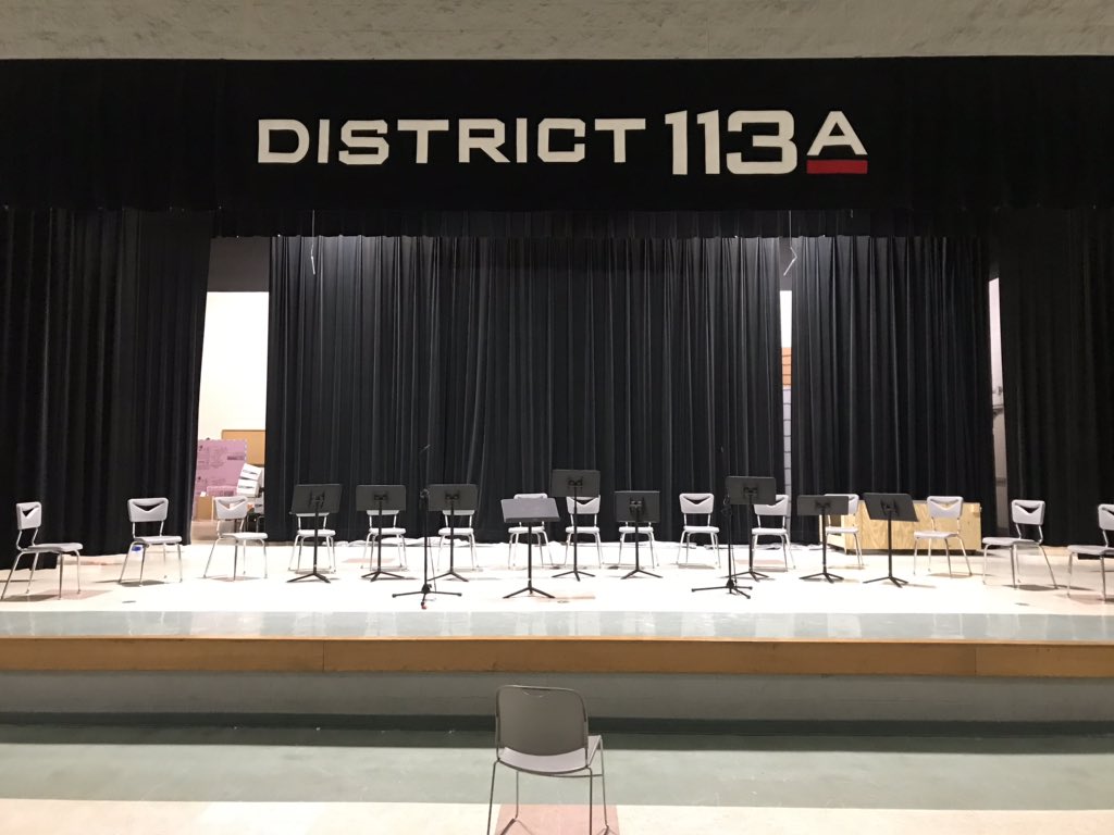 oq_band's tweet image. The stage is set for tomorrow’s first ever small ensemble concert at #oqms. We had make up rehearsals today and a lot of kids really went the extra mile by rehearsing until 8:30pm. #lastcarinthelot #devotedstudents #nowhereelseiwannabe