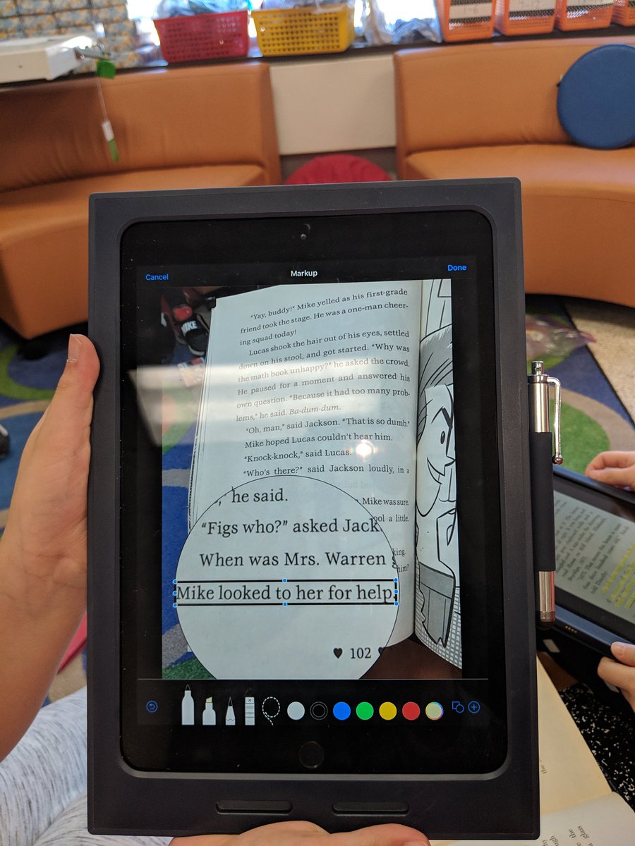 3rd graders using Clips to identify character traits and support them with text details. Thanks @HannahOttman  for the great idea! #wearechappaqua
<a href="/Esmoskowitz/">Ellen Moskowitz</a>
