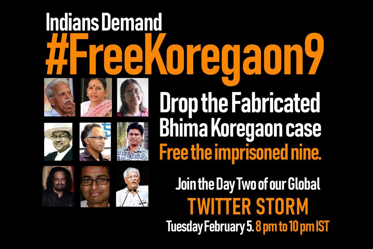 StandWithAnand's tweet photo. Day two, today.
#FreeKoregaon9 https://t.co/jV7XyN1S6H