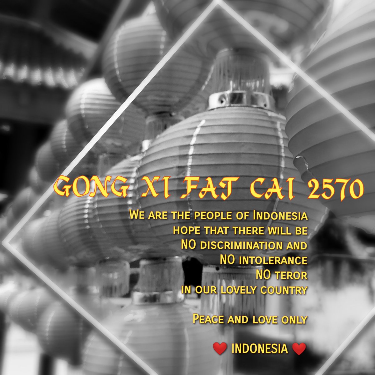 Happy Lunar New Year 2570. 

Gong Xi Fat Cai – Wan Se Ru Yi, Sen Thi Cien Khang.