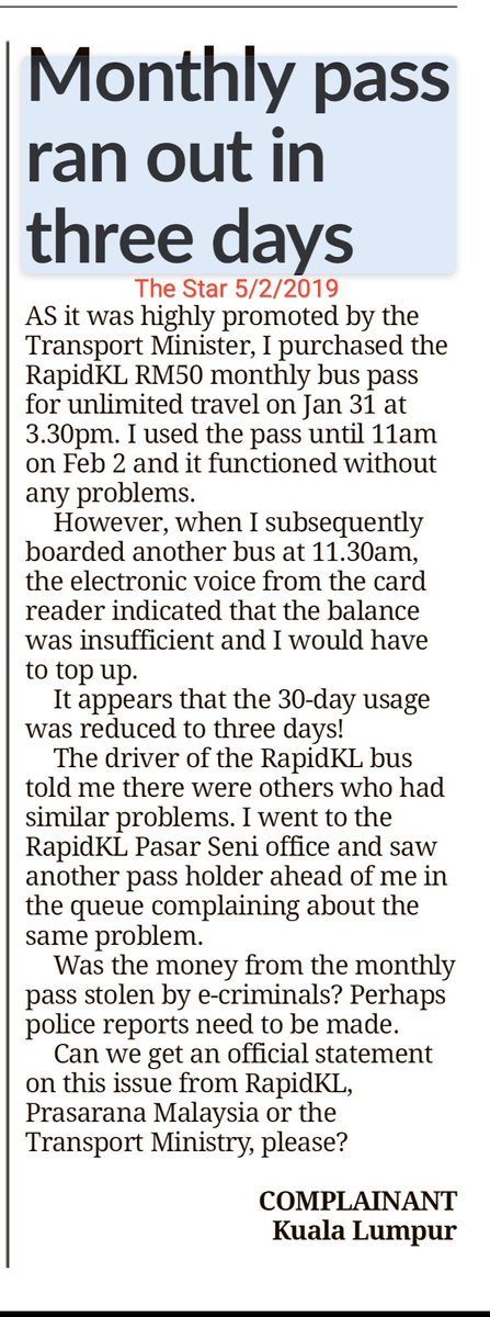 myAduan's tweet photo. @MyRapidKL @anthonyloke https://t.co/9G9vurIcLR