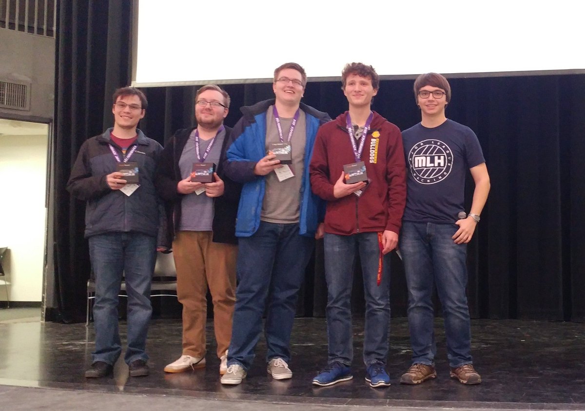 MLHacks's tweet photo. Congratulations to Community Garden on winning Best IoT Hack Using a @Qualcomm Device here @MinneHackUMN ! They made a system to encourage and track contributions to a community garden with a DragonBoard 410c! #MinneHack2019 https://t.co/srMs4WGHSe
