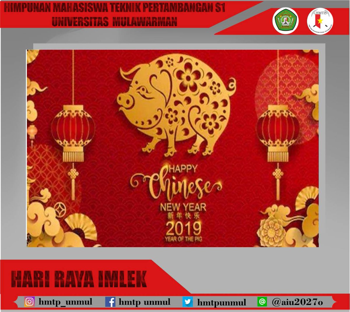 Salam Tambang!
新年快乐. Selamat Tahun baru! Semoga Kebahagian hari ini mengikuti seluruh tahun.

dari kami,
HMTP UNMUL