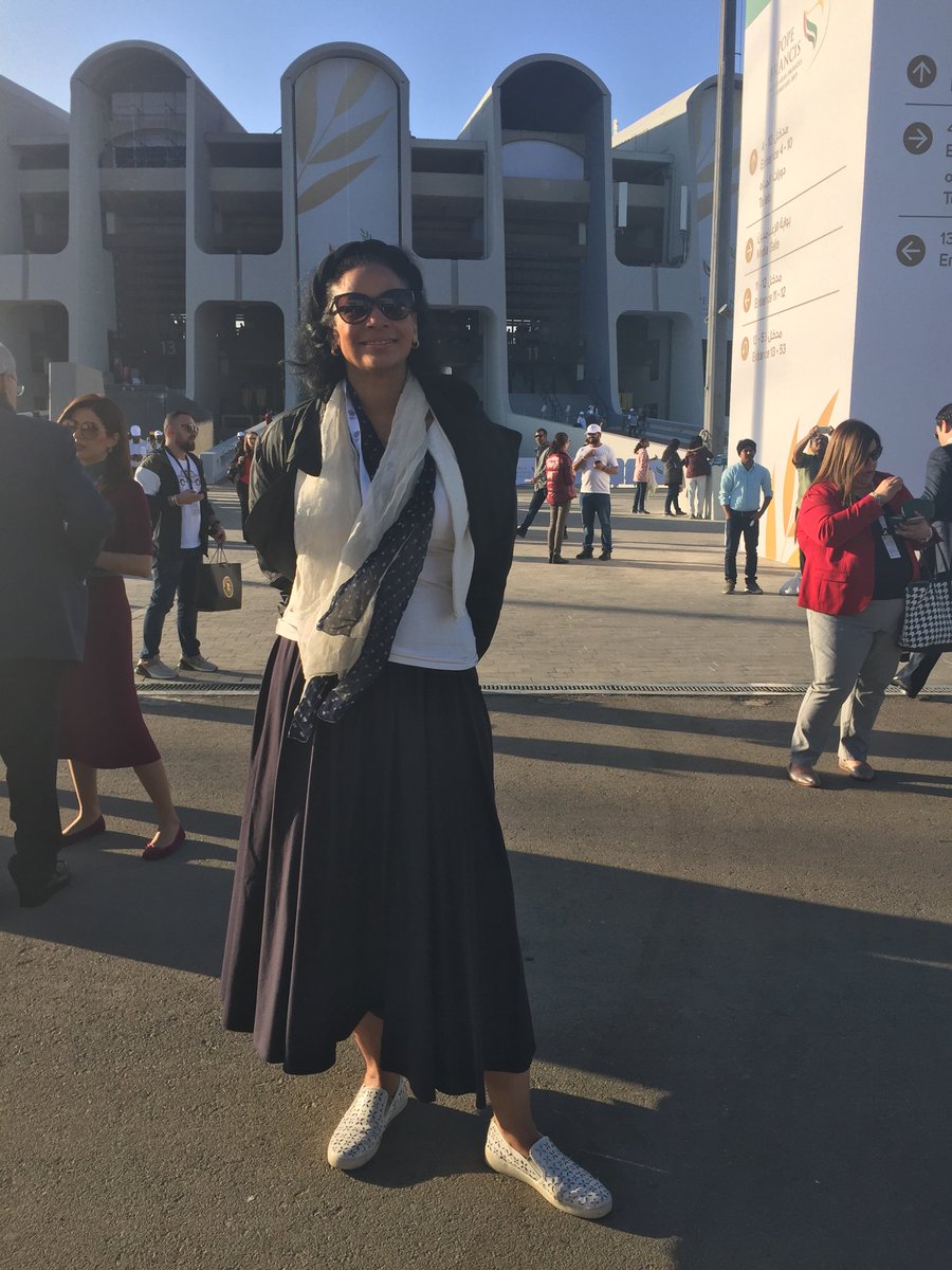 In Abu Dhabi in the United Arab Emirates for the Mass with Pope Francis!!