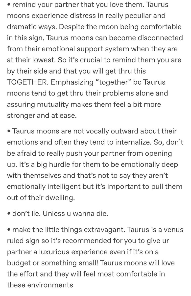 How to handle your partner with a Taurus moon: