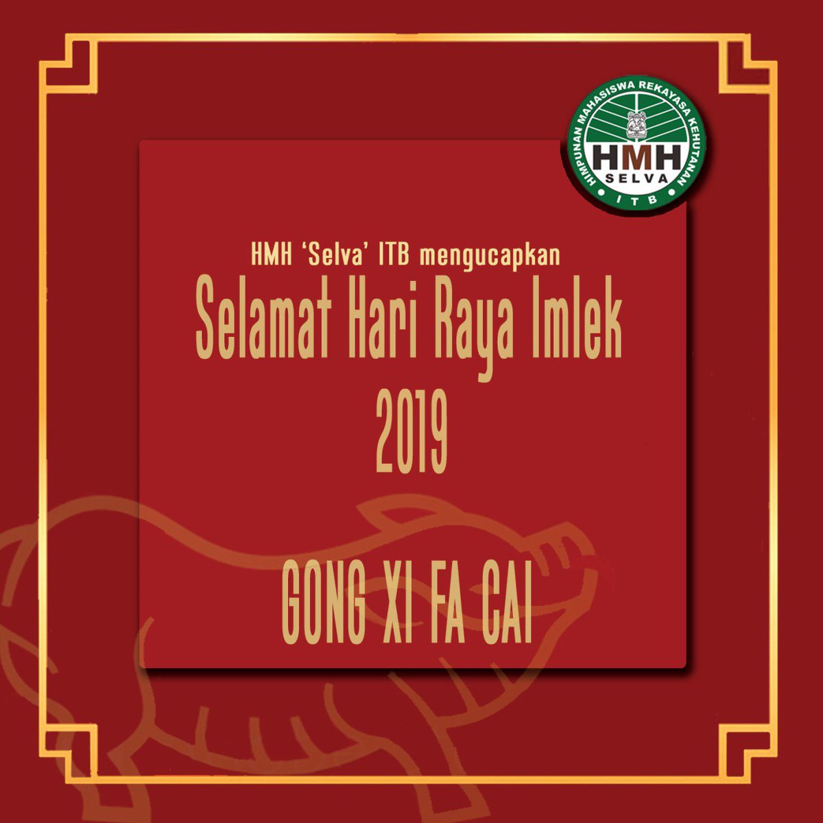 [SELAMAT TAHUN BARU IMLEK]

HMH 'Selva' ITB Mengucapkan
Selamat Tahun Baru Imlek untuk sahabat yang merayakan.
Semoga Imlek membawa rezeki yang melimpah dan Kesehatan bagi kita semua serta persahabatan kita yang semakin baik

Gong Xi Fa Cai

#ImlekDay
#GongXiFaCai
#SelvanuAING