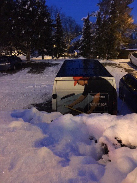 On the road again (-10° and snow)... Today we welcome roofers at the next IKO roadshow in Pilsen, Czechia.
If you want to join us and learn lots of practical roofer tips &amp; tricks from Martin, let us know. We are still touring this week in Czechia: bit.ly/2RUYvH3