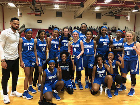 mawilliams148's tweet photo. 3 peat Conference Champs! Undefeated regular season record 24-0. Next phase to the season conference tournament. #sixlegs @ConwayAthletics @cjhswampuscats https://t.co/BjMCBzPrL0