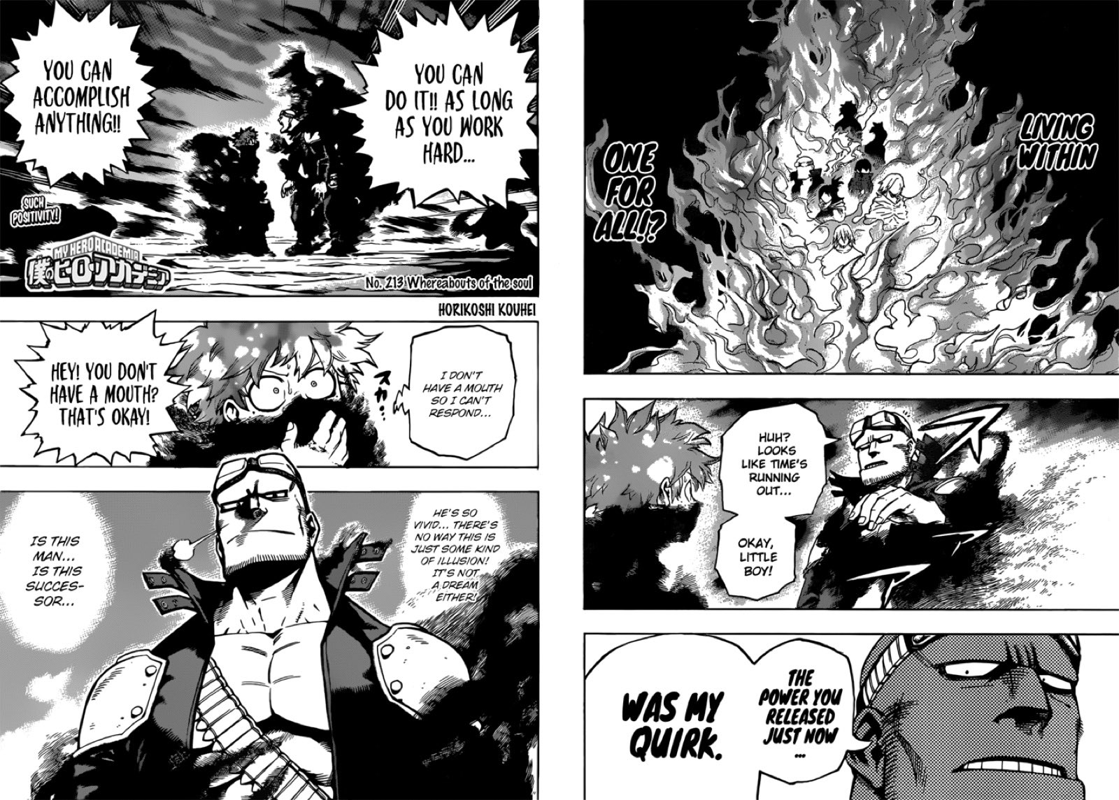Brothere Myheroacademia Ch 213 Deku Meets A One For All Predecessor Deku Gains A New Ability Black Whip Deku Possesses 8 Quirks Deku Returns Back To The Fight Aware He
