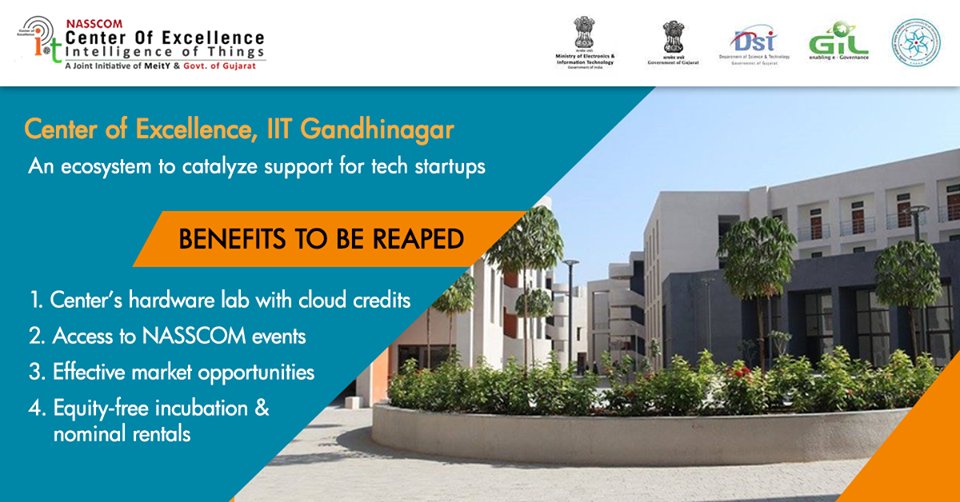 nasscomCoEIoT's tweet photo. Here at our brand new Center of Excellence at #IIT #Gandhinagar, we are determined to provide tech startups a platform to shine by incubating their ideas right &amp; showcasing them to an audience that matters. Apply now!
#AI #CoE #IoT #Innovation #Techinvasion #Technology #Incubate https://t.co/GtbwBUvvNZ