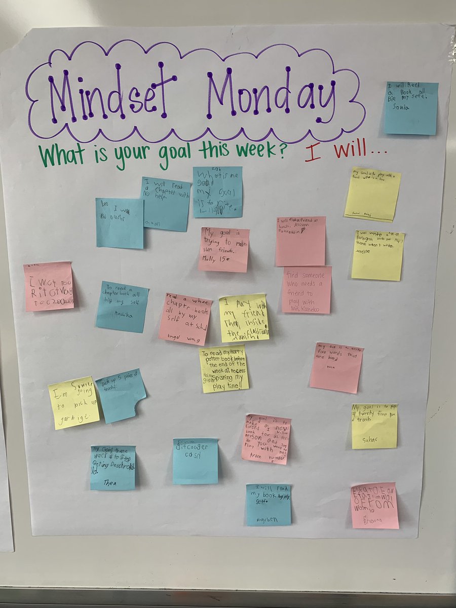 MrsKaneko's tweet photo. Setting kindness goals to start our week! The challenge ended, but kindness doesn’t! ❤️ #MindsetMonday #OsterPride #USDLearns #osterroom2 #kindnesscontinues https://t.co/4f0EURdazQ