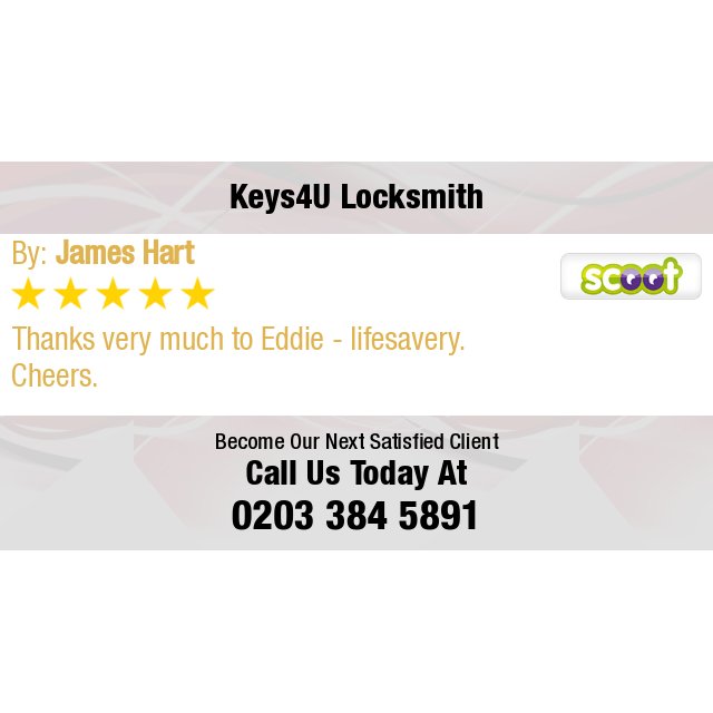 5 Star: James H. "Thanks very much to Eddie - lifesavery. Cheers." bit.ly/2b7rUco