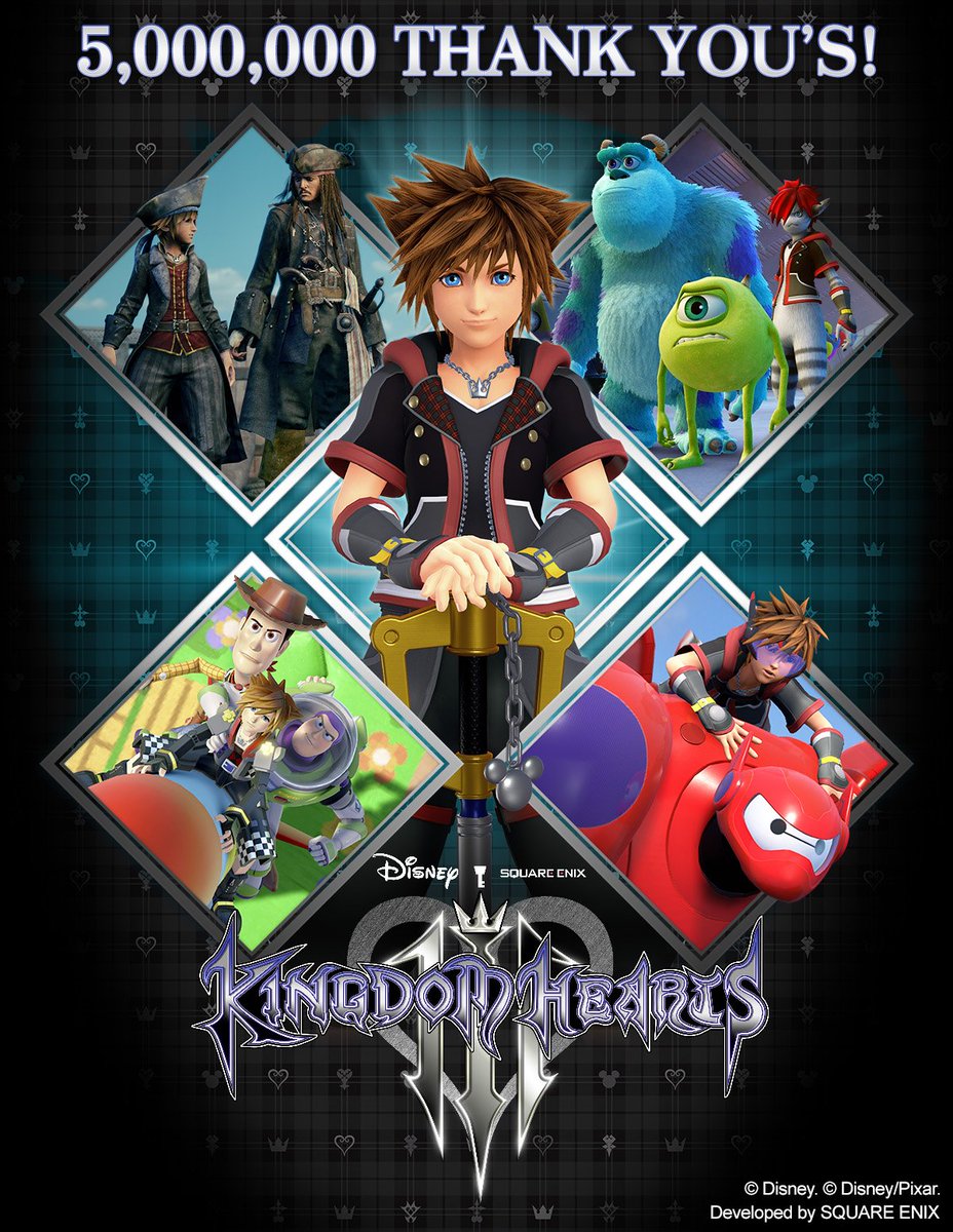 Поставки Kingdom Hearts III достигли пяти миллионов копий