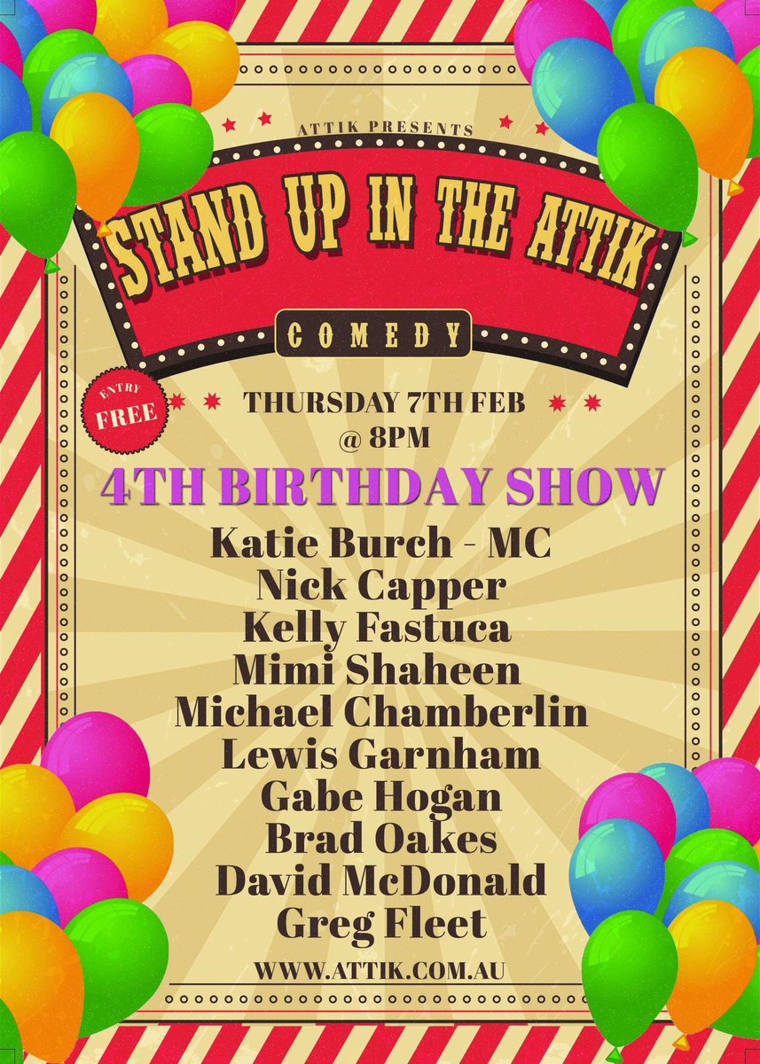 DmaccomedyDavid's tweet image. It’s my comedy rooms 4th birthday show this Thursday!