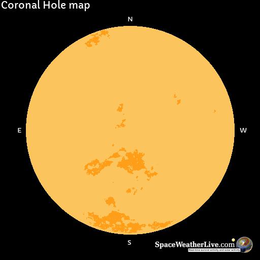 A southern hemisphere coronal hole is facing Earth. Enhanced solar wind could arrive in ~3 days. Follow live on spaceweather.live/l/ch