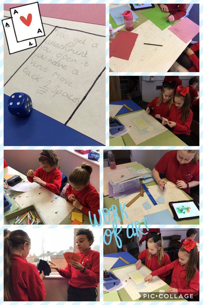 LliswerryPrim's tweet image. Our #SaferInternetDay2019 board/card games are coming along nicely in 6RD! We discussed good and bad things which could happen on the Internet and included them in our games. 🎲#LliswerryClusterDCF